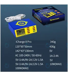 Tester incarcare rapida iCharger 8 Pro