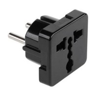 Adaptor stecher Universal / UK Negru