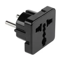 Adaptor stecher Universal / UK Negru