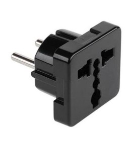 Adaptor stecher Universal / UK Negru
