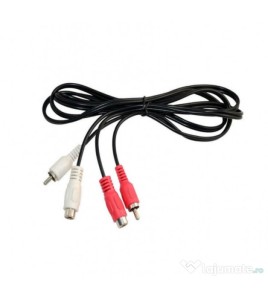 Cablu Audio, Adaptor 2 x rca tata la 2 x rca mama