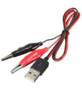 Cablu Adaptor De La USB TATA la 2 x Aligator ( Crocodil )