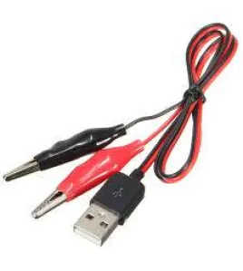 Cablu Adaptor De La USB TATA la 2 x Aligator ( Crocodil )