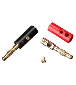 Conector Banana 4mm, mama sau tata, rosu sau negru