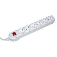 Prelungitor 6 prize cu protectie si contact pamantare