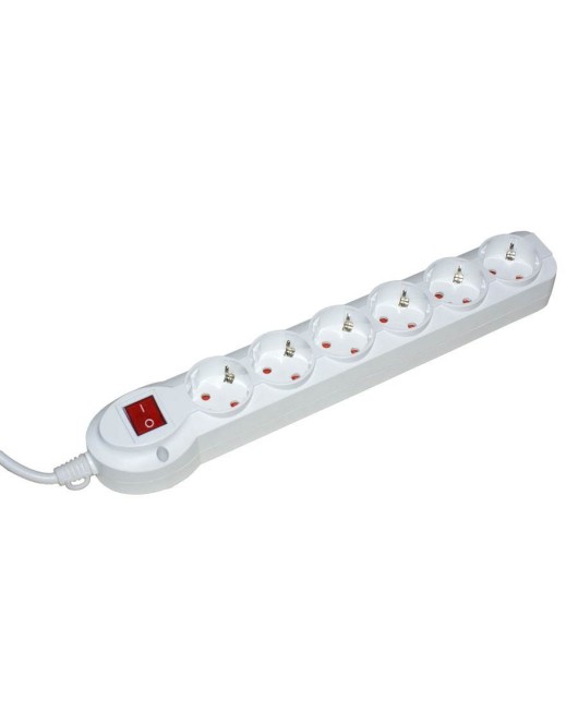 Prelungitor 6 prize cu protectie si contact pamantare