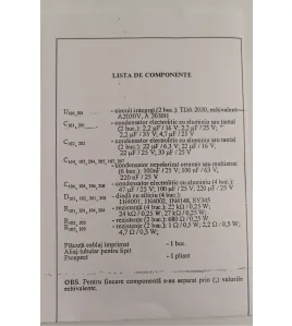 Kit Amplificator Audio Stereo 2x15w