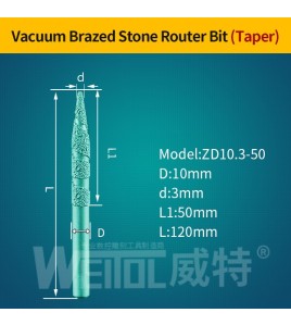 Freza Gravura Piatra ZD10.3-50