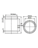 Rulment liniar LM8UU