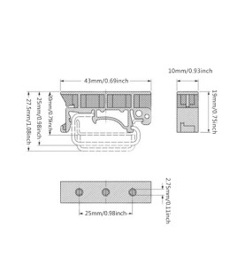 Suport, Adaptor cablaje electronice ( PCB ) pentru sina DIN ( DIN RAIL )